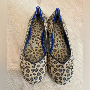 Rothys leopard print ballet flats size  6.5